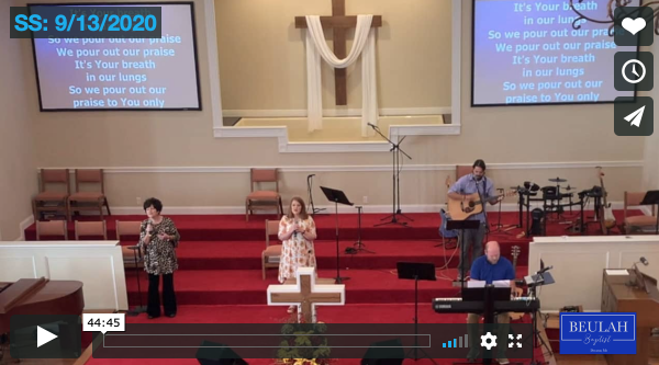 SS: 9/13/2020 - Beulah Baptist Church